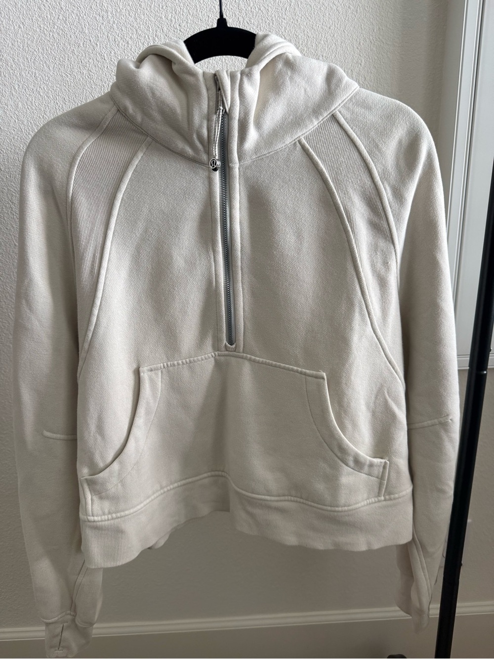 lululemon Scuba Oversized Half-Zip Hoodie Cream M/L